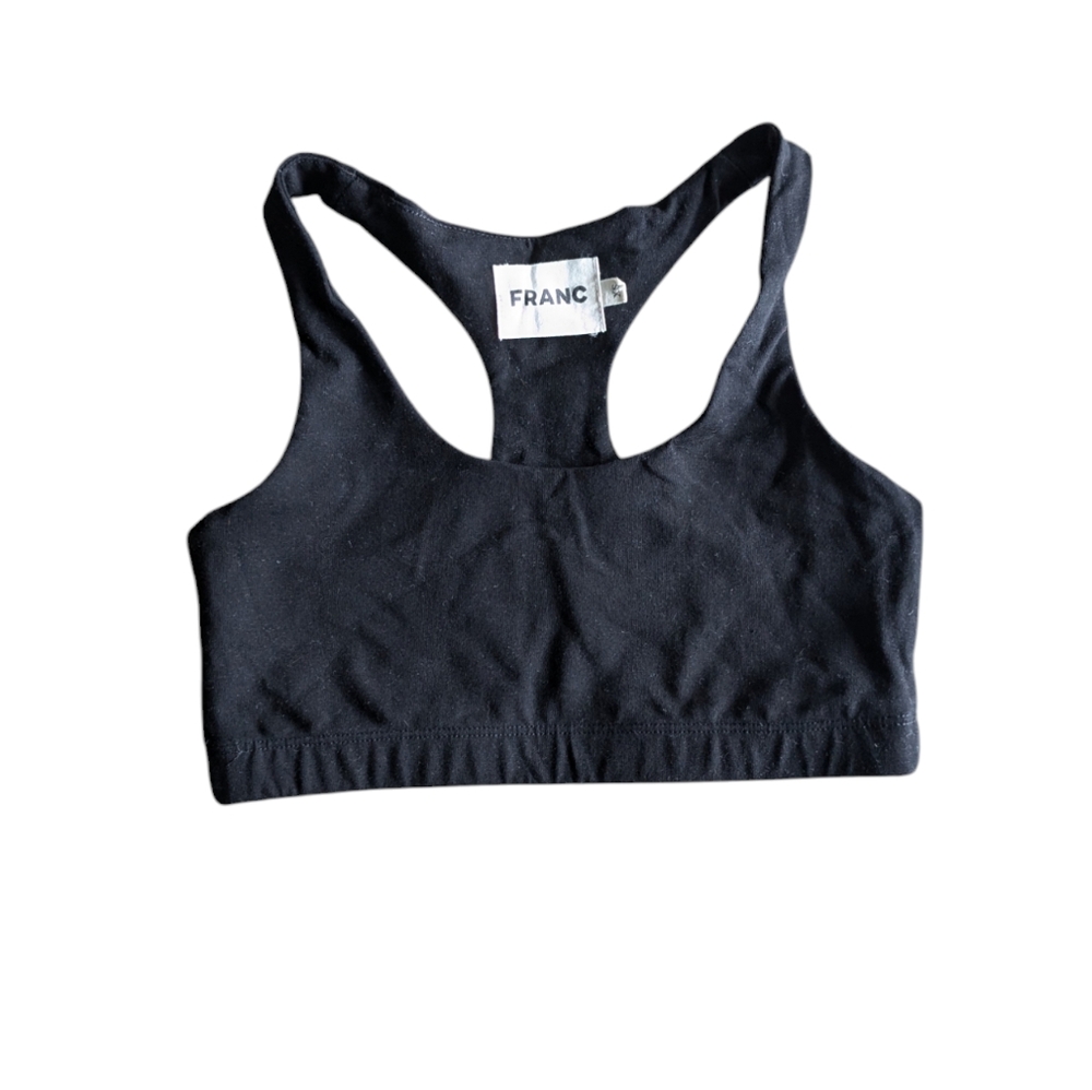 Franc XS black racerback sports bra